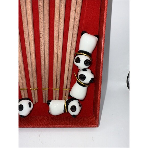 Chopsticks, 6 Pairs Cute Panda Chopsticks with Panda Holders - Picture 3 of 5